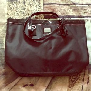 LARGE NYLON TOTE w/ Detachable Makeup or Phone Bag • Beach Pool Shopping